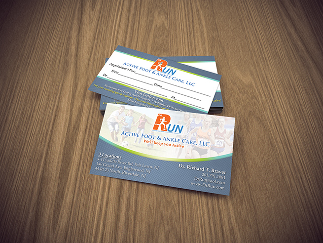 Dr Run Active Foot & Ankle Care Business Card