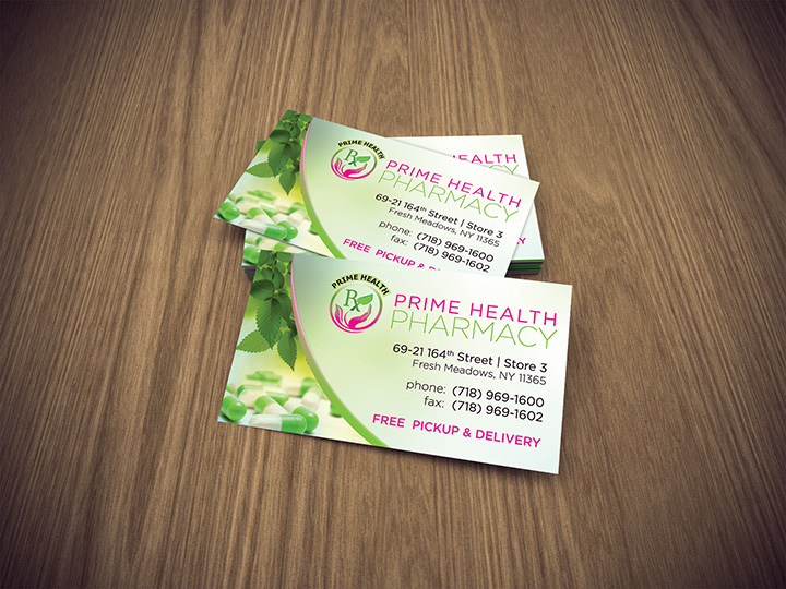 Prime Health Pharmacy Business Card